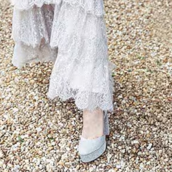 Antonio Melani x Born on Fifth Liv Metallic Glitter Closed Toe Platform Pump 7.5 - Picture 7 of 7